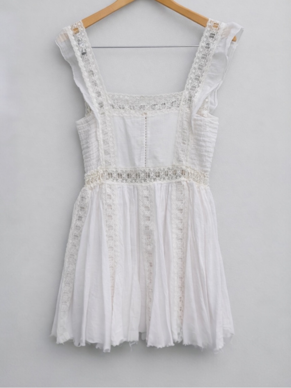 Free People Verona Dress | White Cotton Lace | Size M - Picture 7 of 10